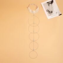 Trendy Layered Crystal Charm Elastic Lace Thigh Leg Chain - ArtGalleryZen