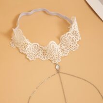 Trendy Layered Crystal Charm Elastic Lace Thigh Leg Chain - ArtGalleryZen
