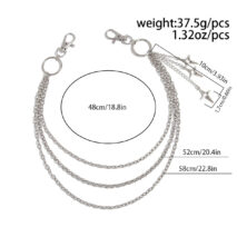 Trendy Layered Hollow Star Pendant Trouser Chain - ArtGalleryZen