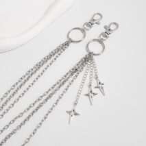 Trendy Layered Hollow Star Pendant Trouser Chain - ArtGalleryZen