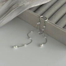 Trendy Pearl Long Chain Tassel Ear Cuff Earring - ArtGalleryZen