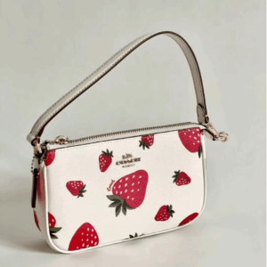 Trendy Strawberry Leather Shoulder Bag - ArtGalleryZen