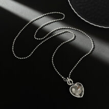 Trendy Toggle Clasp Rhinestone Heart Pendant Long Chain Necklace - ArtGalleryZen