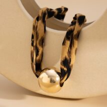 Vintage Ball Charm Leopard Choker Necklace - ArtGalleryZen