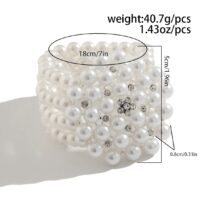 Vintage Chunky Layered Pearl Beaded Necklace Bracelet - ArtGalleryZen