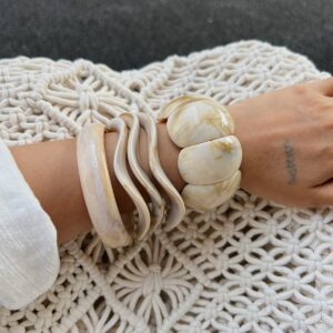 Vintage Irregular Wavy Bangle Bracelet Set - ArtGalleryZen