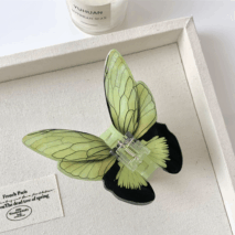 Vivid Green Butterfly Acrylic Hair Claw Hair Clip - ArtGalleryZen