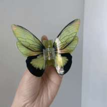 Vivid Green Butterfly Acrylic Hair Claw Hair Clip - ArtGalleryZen