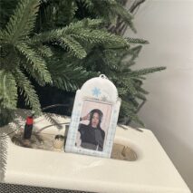 Winter Snowflake Kpop Keychain Photocard Holder - ArtGalleryZen