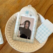 Winter Snowflake Kpop Keychain Photocard Holder - ArtGalleryZen