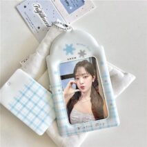 Winter Snowflake Kpop Keychain Photocard Holder - ArtGalleryZen