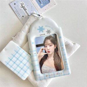 Winter Snowflake Kpop Keychain Photocard Holder - ArtGalleryZen