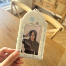 Winter Snowflake Kpop Keychain Photocard Holder - ArtGalleryZen