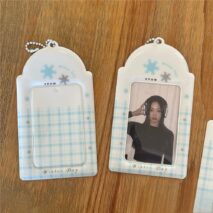Winter Snowflake Kpop Keychain Photocard Holder - ArtGalleryZen