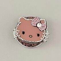 Y2K Leopard Hello Kitty Rhinestone Magnetic Stand iPhone Case - ArtGalleryZen