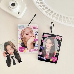 Y2K Lucky Club Double Window Kpop Keychain Acrylic Photocard Holder - ArtGalleryZen