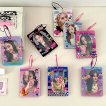 Y2K Lucky Club Double Window Kpop Keychain Acrylic Photocard Holder - ArtGalleryZen