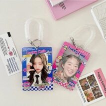Y2K Lucky Club Double Window Kpop Keychain Acrylic Photocard Holder - ArtGalleryZen