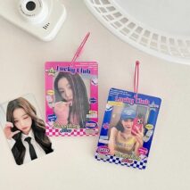 Y2K Lucky Club Double Window Kpop Keychain Acrylic Photocard Holder - ArtGalleryZen