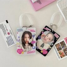 Y2K Lucky Club Double Window Kpop Keychain Acrylic Photocard Holder - ArtGalleryZen