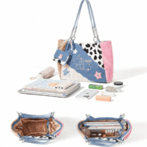 Y2K Miffy Plush Denim Patchwork Shoulder Bag - ArtGalleryZen