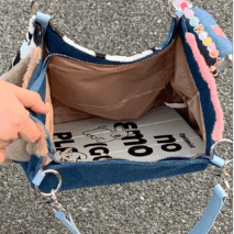 Y2K Miffy Plush Denim Patchwork Shoulder Bag - ArtGalleryZen