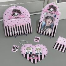 Y2K My Melody Heart Kpop Keychain Photocard Holder - ArtGalleryZen