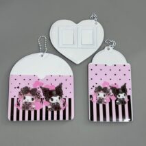 Y2K My Melody Heart Kpop Keychain Photocard Holder - ArtGalleryZen