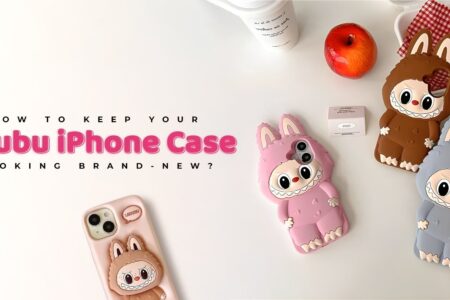 Labubu iPhone case maintenance guide showing cleaning tips and care instructions for collectible phone accessories