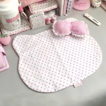 Cute Kitty Polka Dot Fabric Placemat | Sweet Gift – ArtGalleryZen