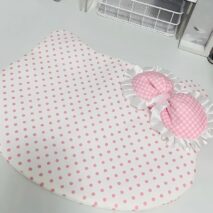 Cute Kitty Polka Dot Fabric Placemat | Sweet Gift – ArtGalleryZen - Image 6