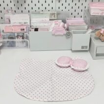 Cute Kitty Polka Dot Fabric Placemat | Sweet Gift – ArtGalleryZen - Image 7
