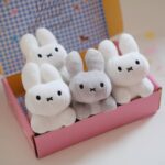 Cute Miffy Rabbit Plush Keychain | Adorable White Bunny Keyring