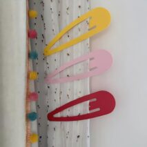 Extra Large Strawberry Hair Clips | Oversized Pink Polka Dot Safety Pin Barrettes - Image 8