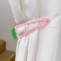 Extra Large Strawberry Hair Clips | Oversized Pink Polka Dot Safety Pin Barrettes - Image 5