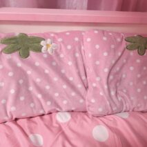 Pink Strawberry Plush Zippered Pillow Cover - Image 3