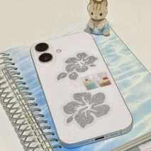 Glitter Hibiscus Flower Butterfly Diy Sticker - Image 2