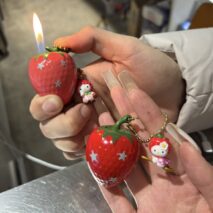 Cute Strawberry Lighter With Hello Kitty Charm (No Gas)