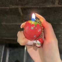 Cute Strawberry Lighter With Hello Kitty Charm (No Gas) - Image 4