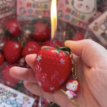 Cute Strawberry Lighter With Hello Kitty Charm (No Gas) - Image 5