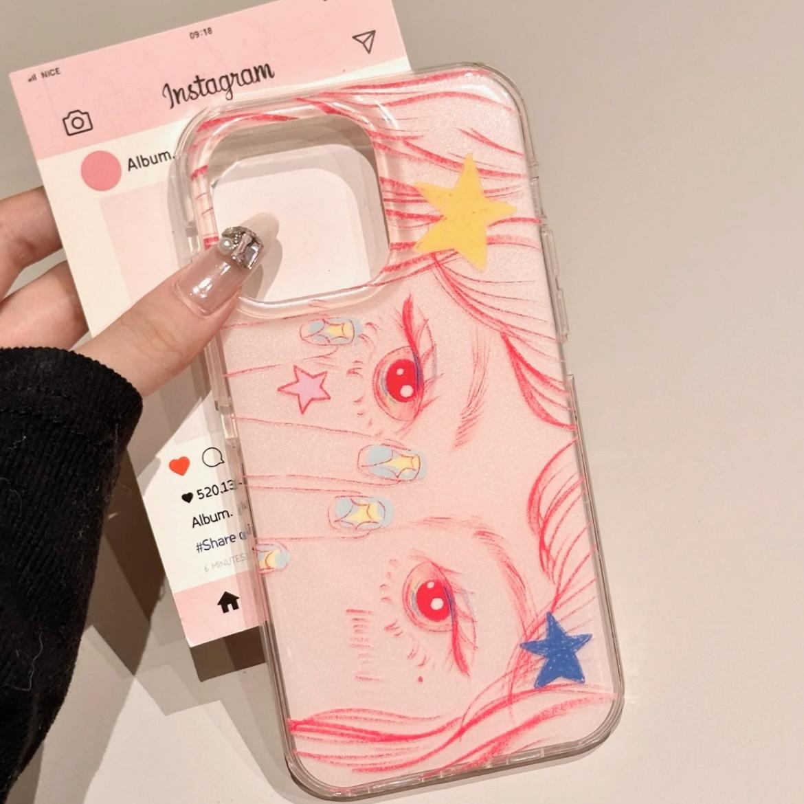 微信图片_20260330151743 Chic Starry-Eyed Girl iPhone Case - Image 1