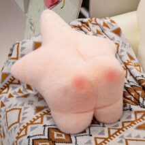 Pink Star Plush Pillow - Cute Kawaii Blushing Star Butt Cushion - Image 3