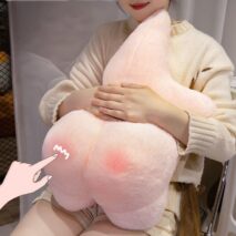 Pink Star Plush Pillow - Cute Kawaii Blushing Star Butt Cushion - Image 2
