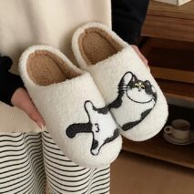 Plush Cartoon Dog & Cat Slippers | Cozy Indoor House Shoes - Image 7