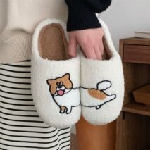 Plush Cartoon Dog & Cat Slippers | Cozy Indoor House Shoes - Image 9