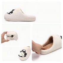 Plush Cartoon Dog & Cat Slippers | Cozy Indoor House Shoes - Image 10
