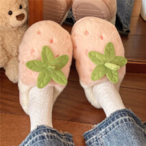 Adorable Strawberry Plush Slippers