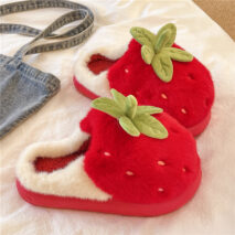 Adorable Strawberry Plush Slippers - Image 10