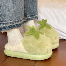 Adorable Strawberry Plush Slippers - Image 11