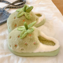 Adorable Strawberry Plush Slippers - Image 12